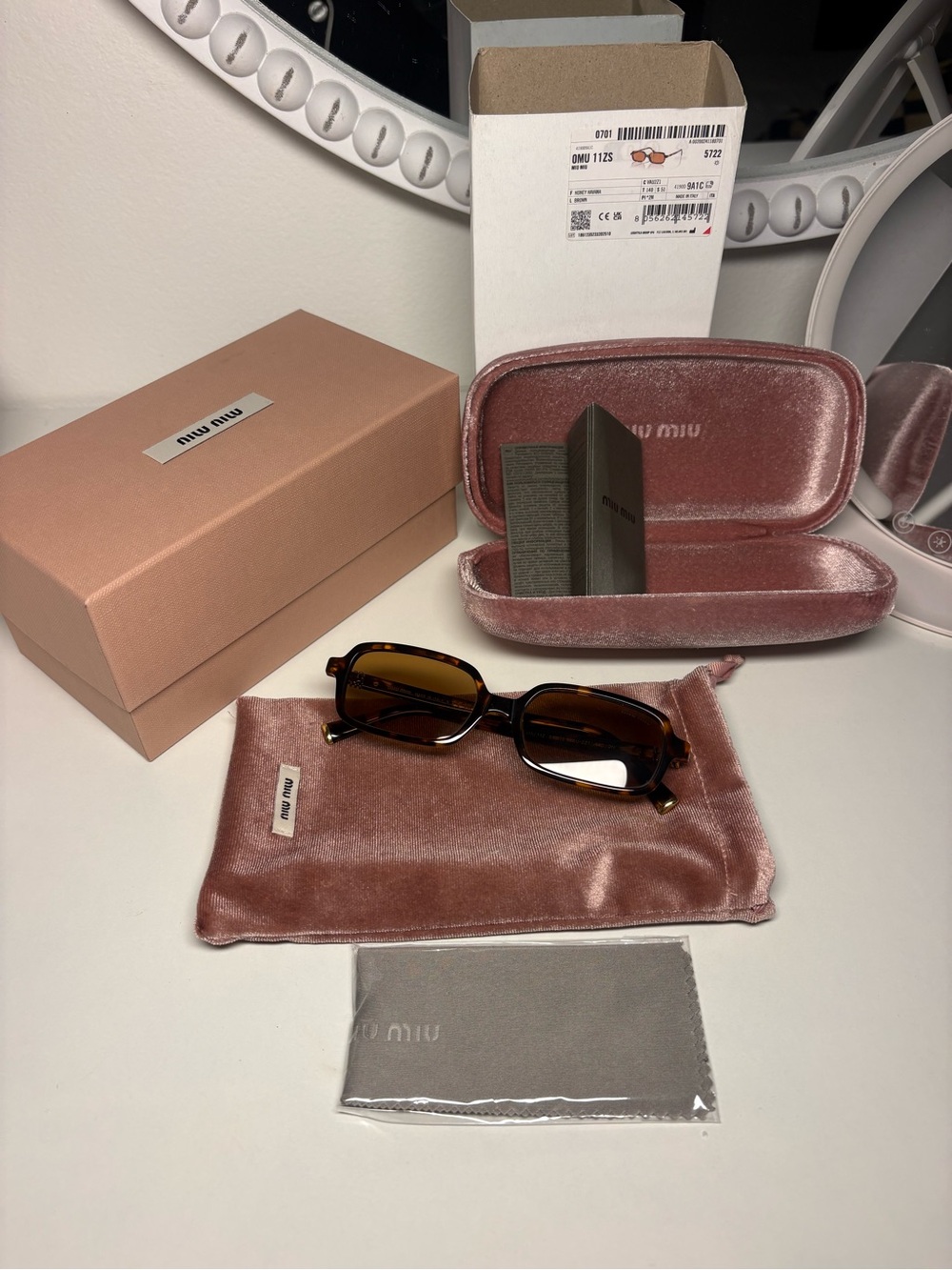 Miu Miu MU11ZS Sunglasses with Brown Lenses